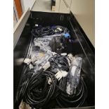 ASST SUPPLIES AND CABLES W/ ELECTRONICS IN ONE CAB