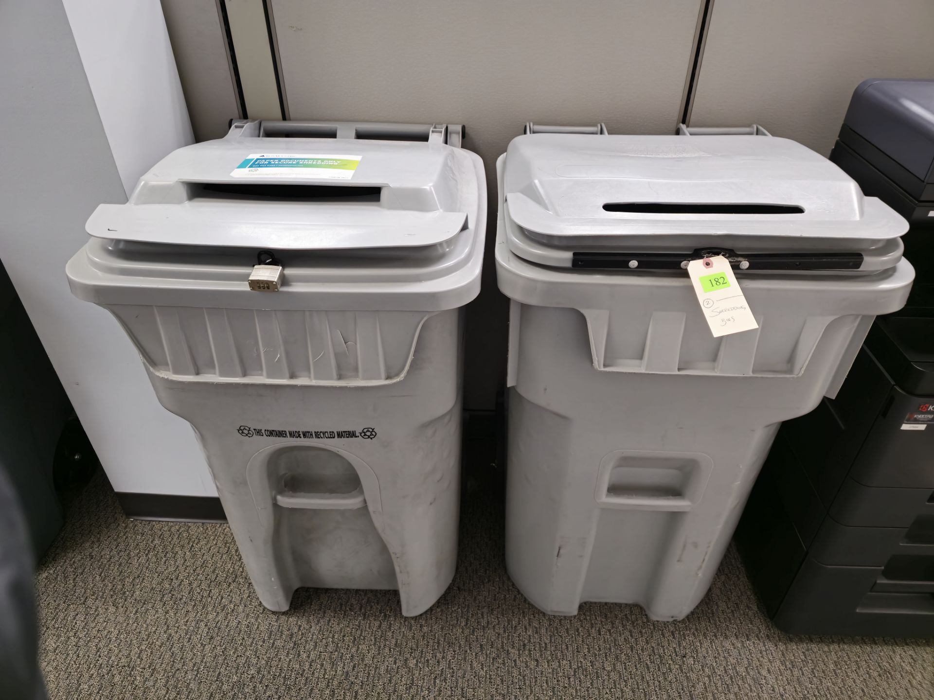 REMOVED FROM SALE - SHREDDING BINS