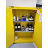 FLAMMABLE LIQUID CABINET W/ CONTENTS