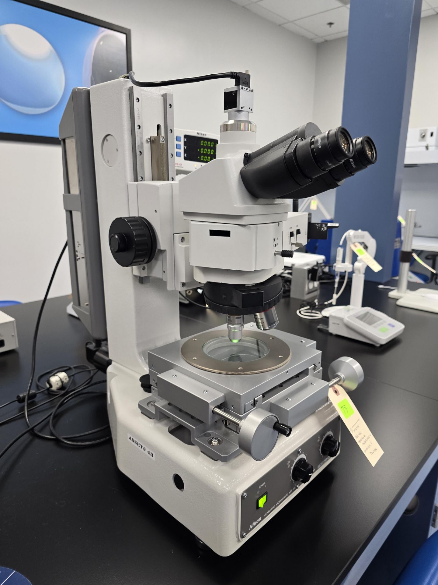 NIKON MM-400 MEASURING MICROSCOPE, COMPUTER & PRIN