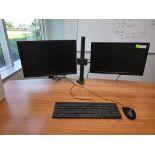 (2) MONITORS KEYBOARD AND MOUSE