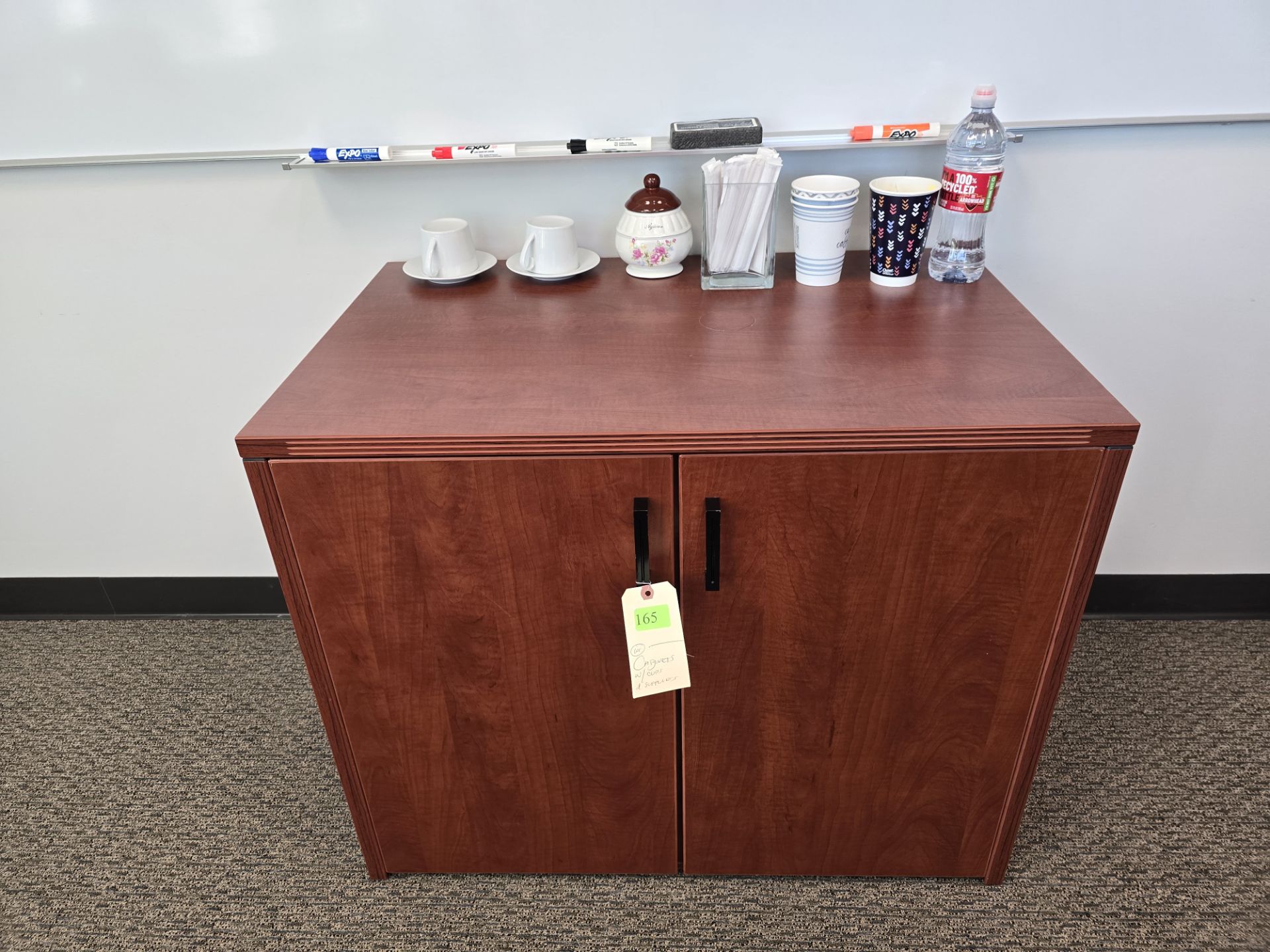 CABINET W/ CUPS & SUPPLIES