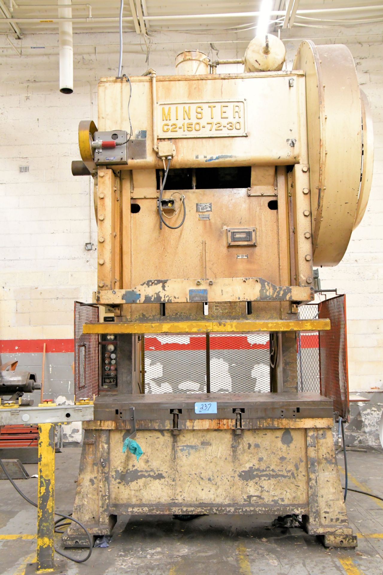 Minster G2-150-72-30, 150-Ton Capacity C-Frame Air Clutch Press, Newer Wintriss Control Approx 2021