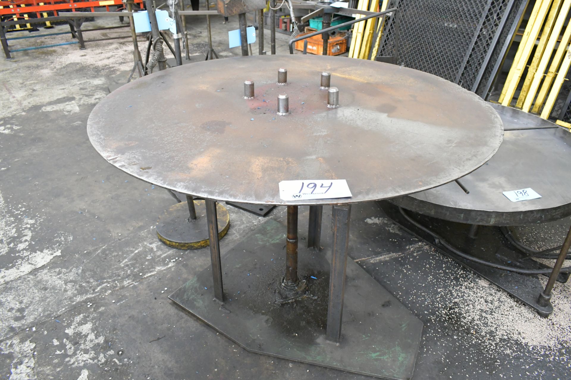 Custom Fabricated 54" Diameter Revolving Feed Table