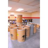 Lot-Cardboard Drums, Large Plastic Totes, and Collapsible Tote