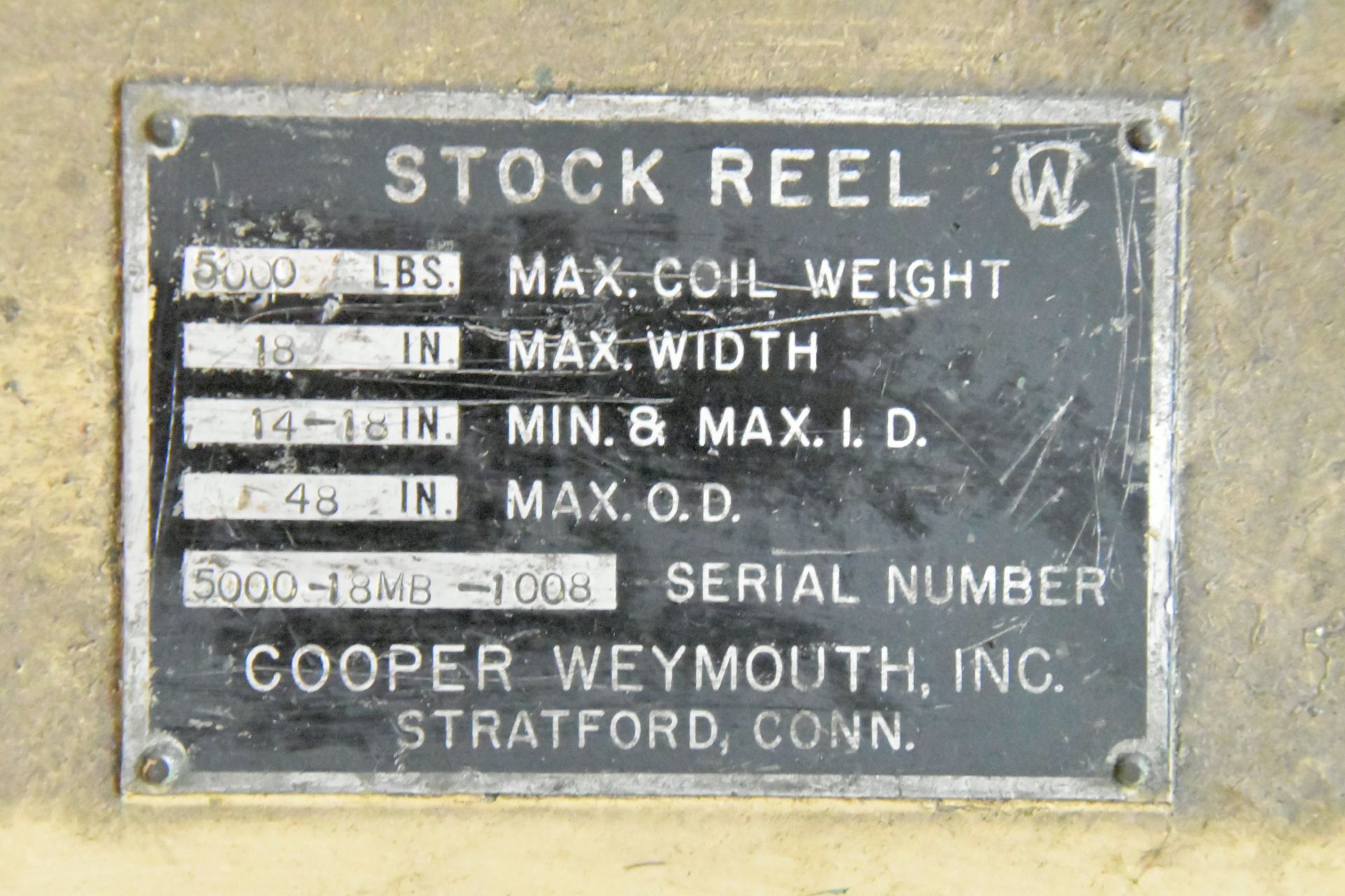 Cooper Weymouth 5,000-Lbs. Capacity Motorized Coil Reel Uncoiler - Image 2 of 2