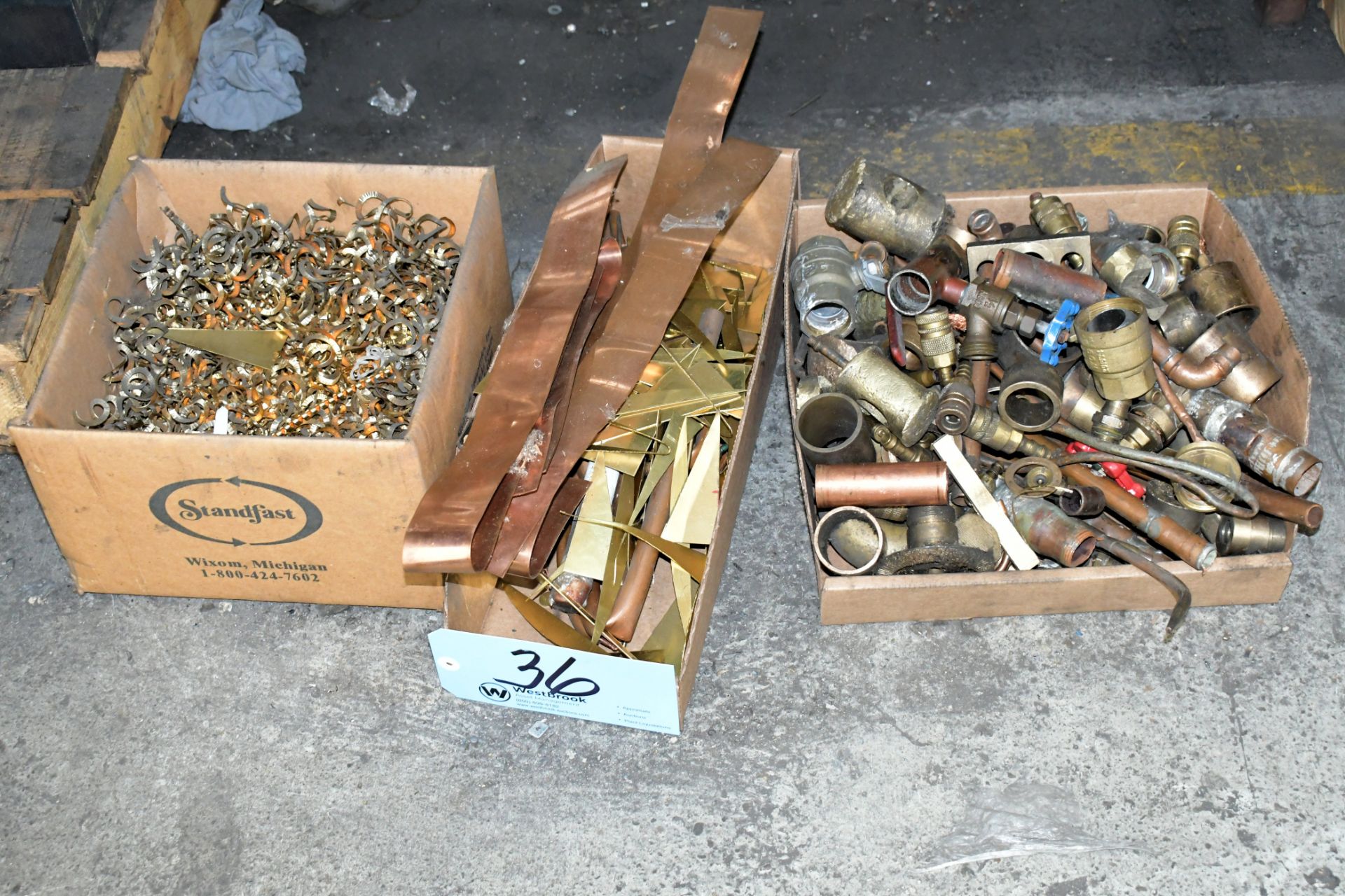 Lot-Various Copper, Brass and Steel Scrap in (5) Boxes on Floor Under (1) Bench - Image 2 of 2