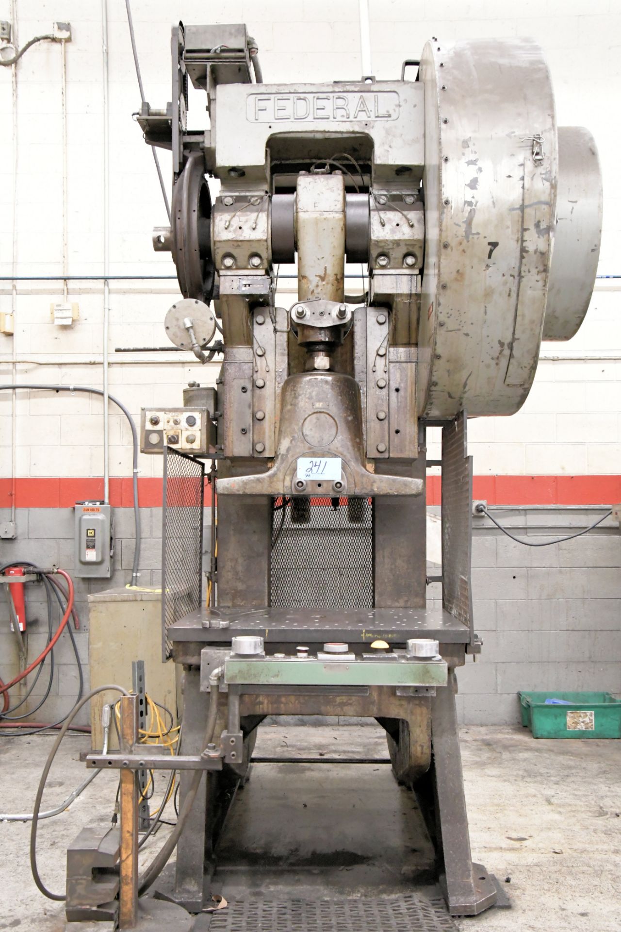 Federal Press Co. No. 10, 125-Ton Capacity Open Back Inclinable Air Clutch Press