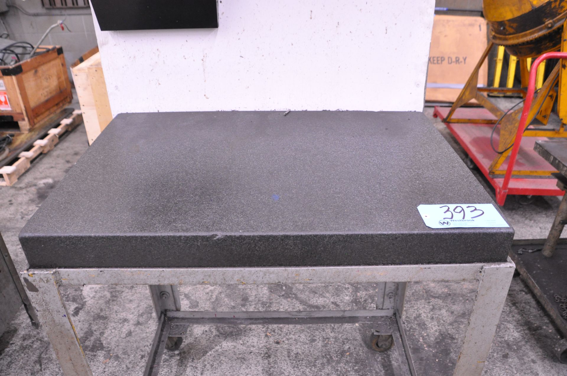 24" x 36" x 4" Black Granite Surface Plate with Steel Cart - Image 2 of 2