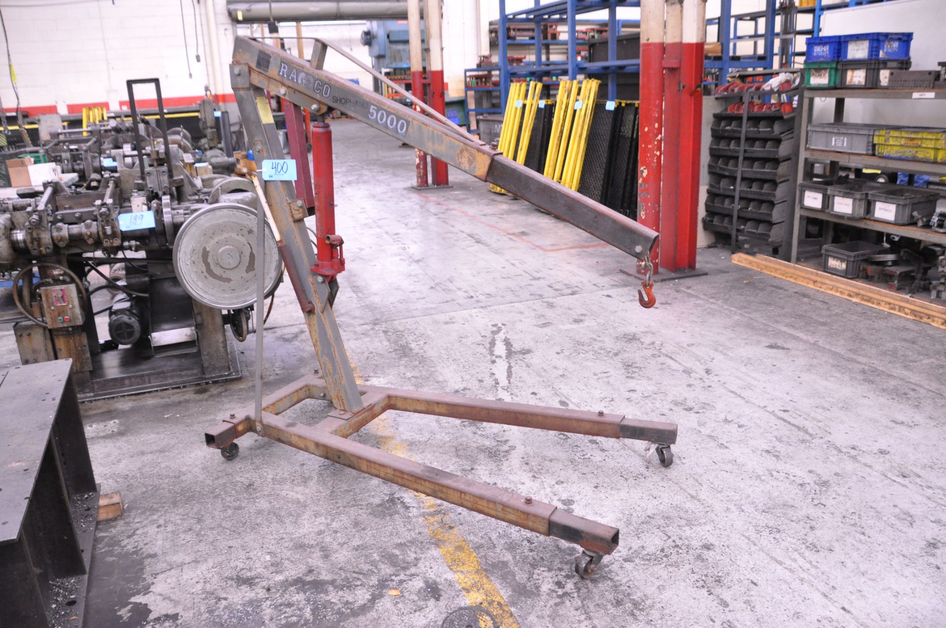 Ramco Shop Hand 5,000-Lbs. Capacity Portable Hydraulic Gooseneck Crane