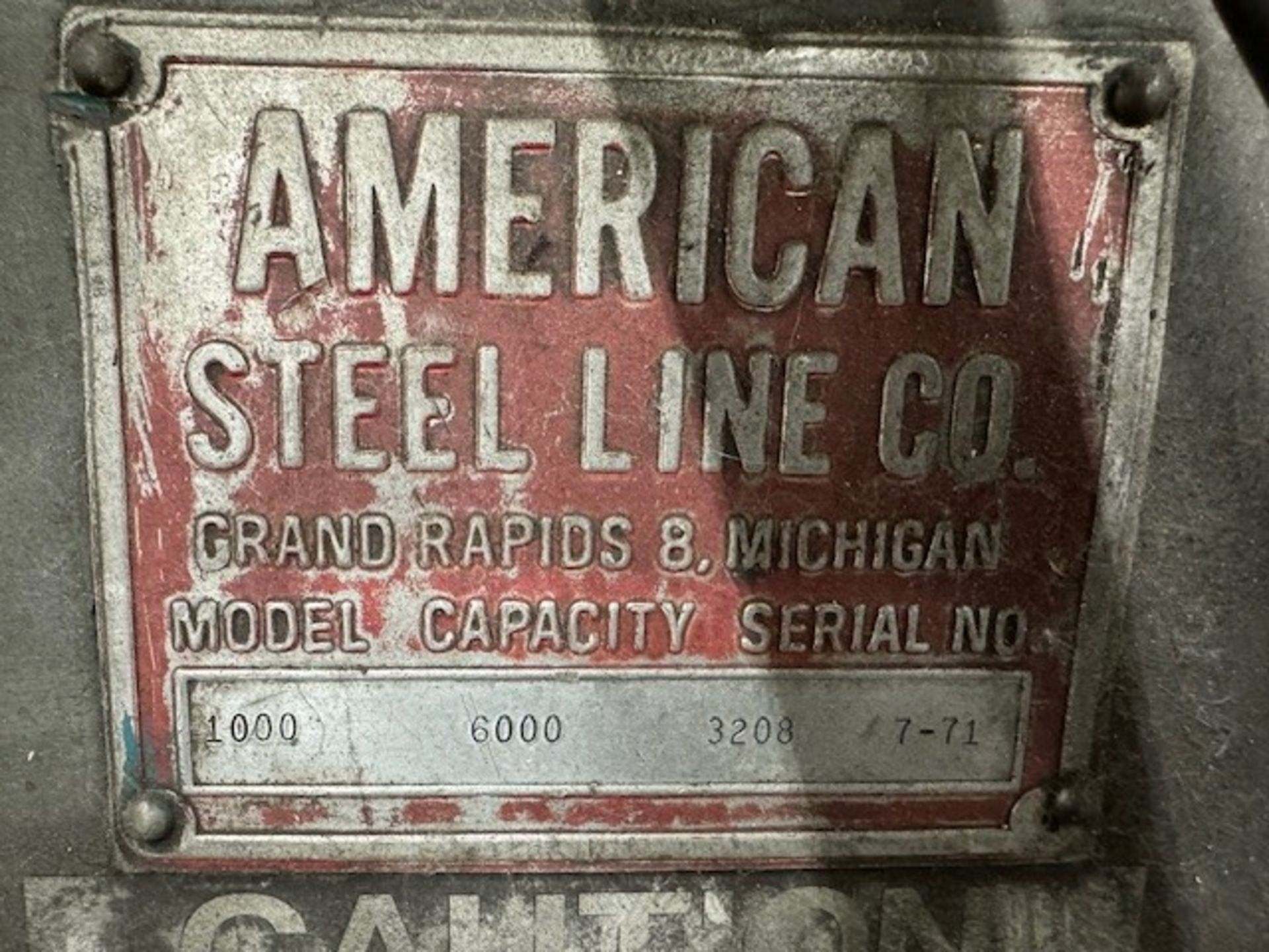 American Steel Line Model 1000, 6,000-Lbs. Capacity Motorized Coil Reel Uncoiler, 24" Max Coil Width - Image 4 of 4