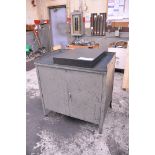 18" x 24" x 3" Black Granite Surface Plate with Cabinet Base