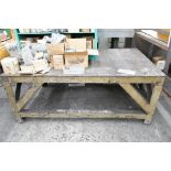 Lot-(1) 36" x 60" x 3/8" Steel Layout Table, and (1) 36" x 86" x 1" Steel Layout Table