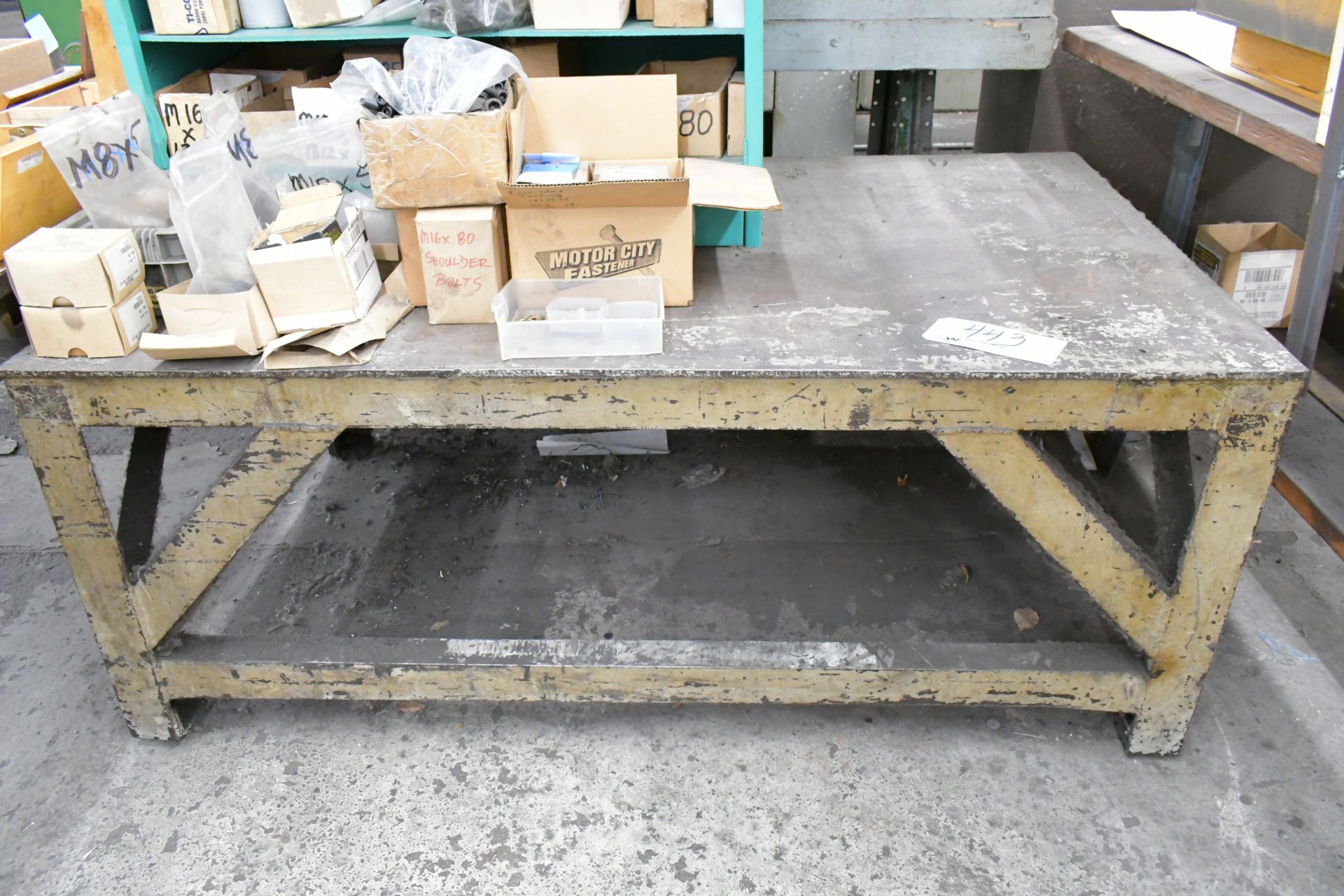 Lot-(1) 36" x 60" x 3/8" Steel Layout Table, and (1) 36" x 86" x 1" Steel Layout Table