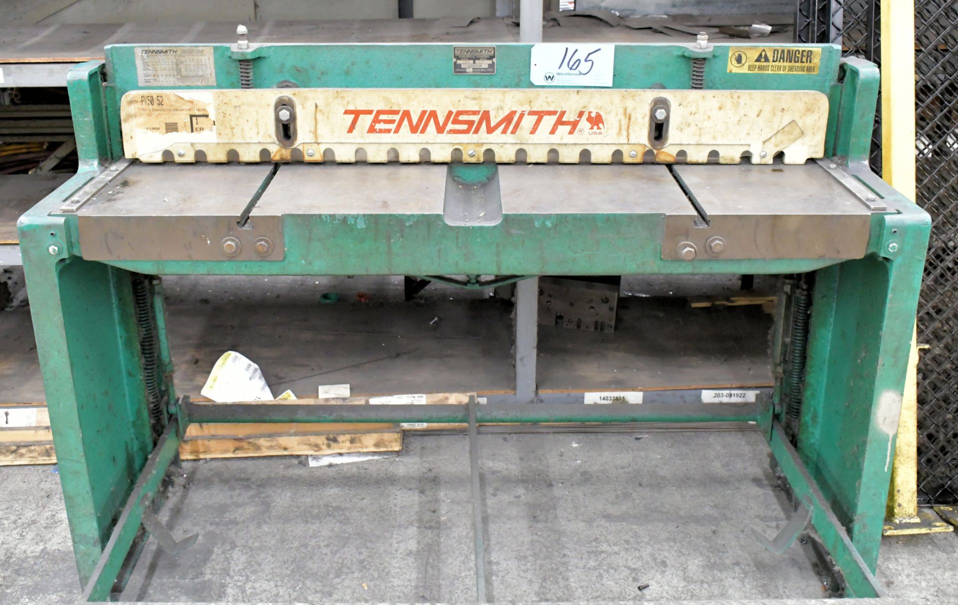 Tennsmith Model T5216, 52" x 16-ga. Mild Steel Capacity Foot Operated Shear