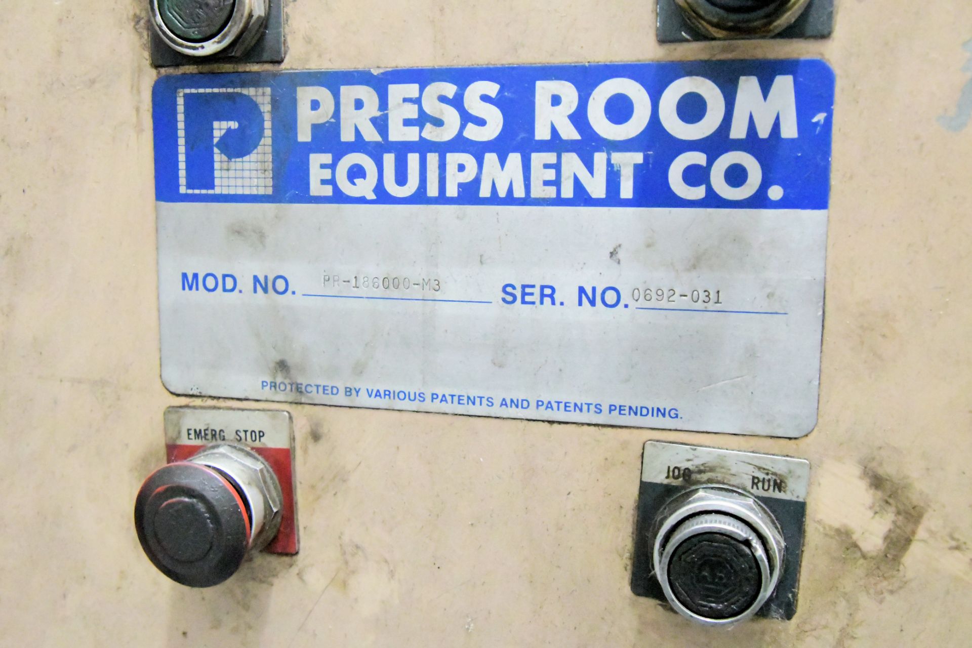 Press Room Equipment Model PR-186000-M3, 6,000-Lbs. Capacity Motorized Coil Reel Uncoiler - Image 2 of 2