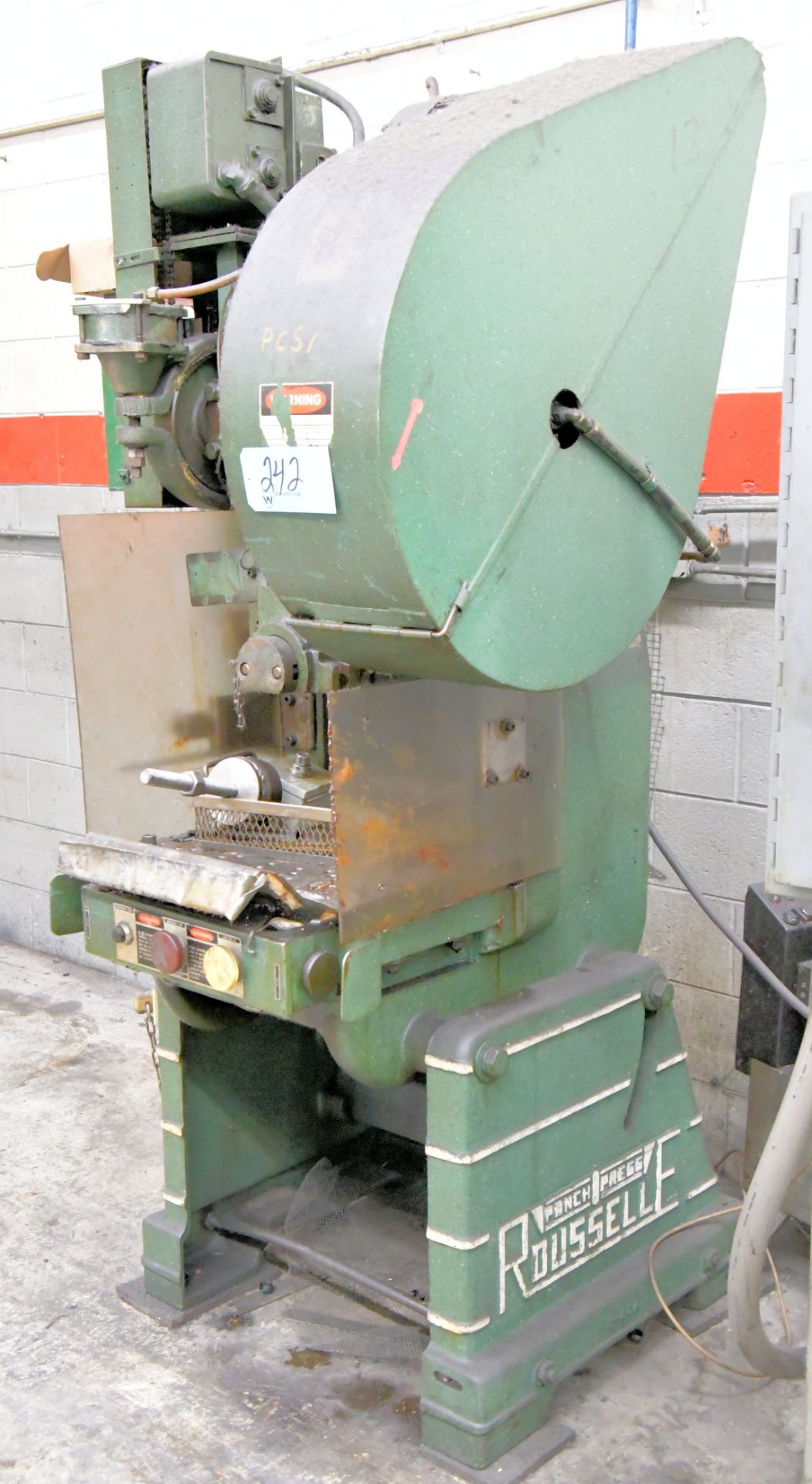 Rouselle Model 3, 25-Ton Capacity Open Back Inclinable Air Clutch Punch ...