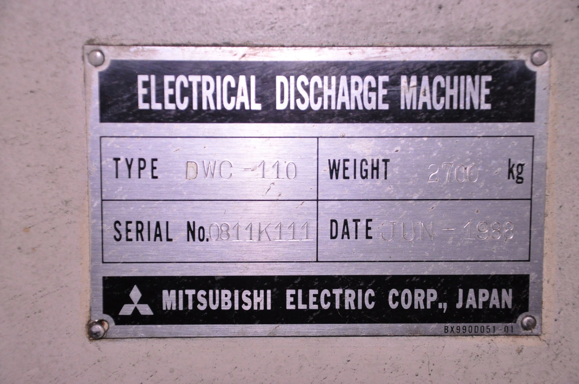 Mitsubishi DWC-110, NC Wire Electrical Discharge Machine - Image 10 of 10