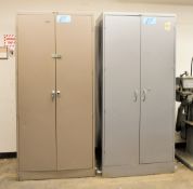 Lot-(2) 2-Door Storage Cabinets, (Contents Not Included), (Not to Be Removed Until Empty)