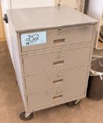 4-Drawer Portable Cabinet with Misc. Contents
