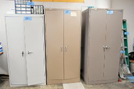 Lot-(3) 2-Door Storage Cabinets, (Contents Not Included), (Not to Be Removed Until Empty)