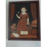 1954 Primitive oil painting