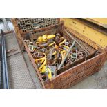 Lot-Various Clevises, Eye Bolts, and Die Lift Rings in (1) Basket