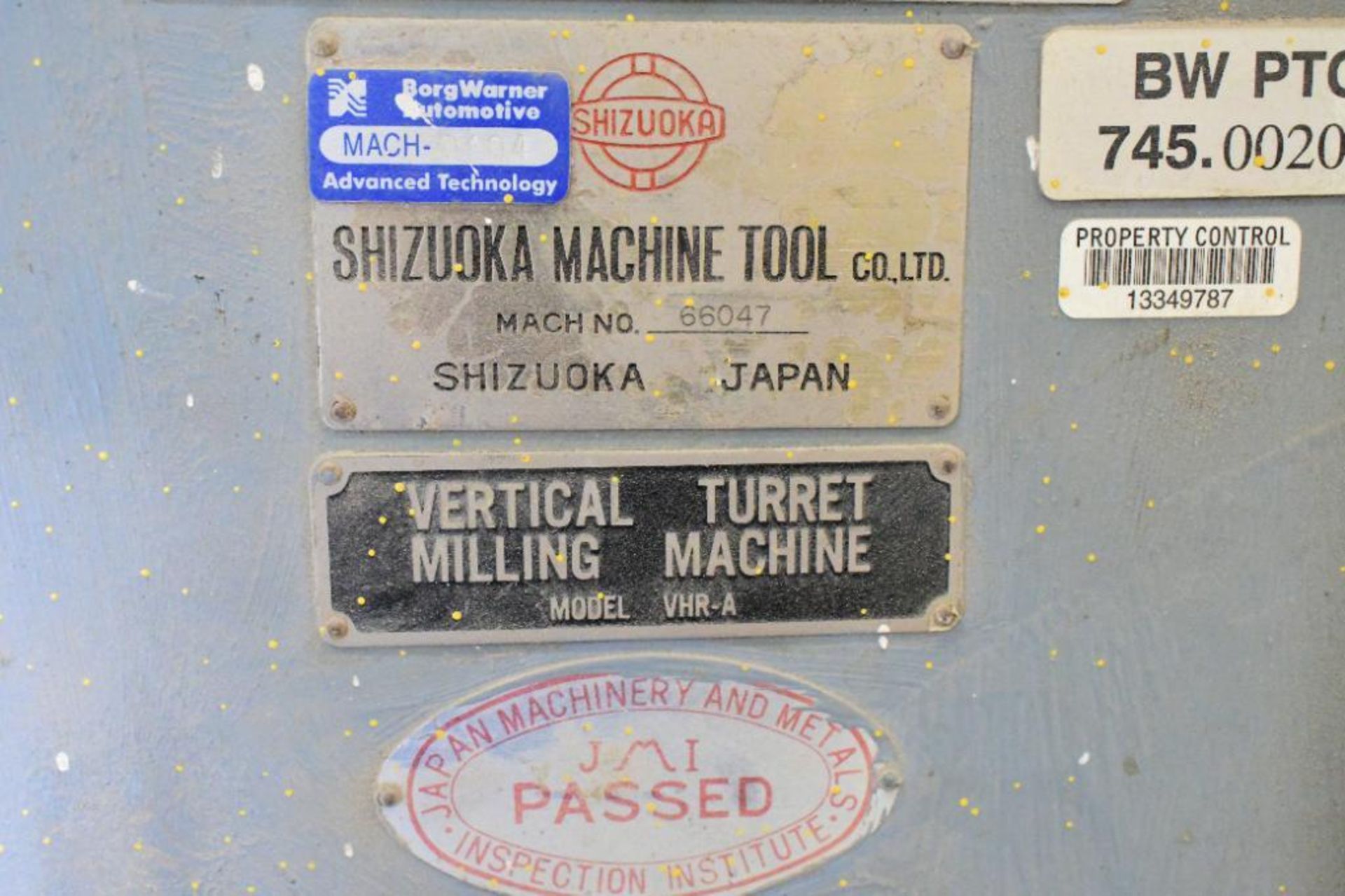 Shizuoka Machine Tool, Variable Speed Vertical Milling Machine - Image 4 of 5