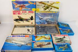 Revel - Italeri - Esci - Novo - Ten boxed vintage plastic model aircraft kits in 1:72 scale.