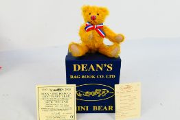 Deans Rag Book Company - A limited edition jointed mohair miniature bear named Jack The Lad.