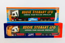 Tekno - Eddie Stobart - 2 x boxed trucks in 1:50 scale,