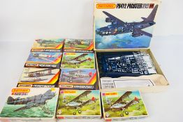 Matchbox - 10 Matchbox plastic model aircraft kits in 1:72 scale. Lot includes PK103 Beaufighter MK.