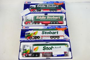 Corgi - 2 x limited edition trucks in Eddie Stobart livery,