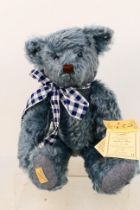 Deans Rag Book Company - A limited edition jointed mohair bear named Gordon Blue.