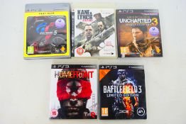 Sony PS3 - 5 x boxed Sony Play Station 3 games,Gran Turismo 3, Kane & Lynch : Dead Men,