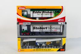 WSI - Norscot - Joal - 3 x boxed trucks in 1:50 scale a Peterbilt 379 in CAT livery,