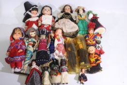 Costume Dolls - A collection of mostly vintage dolls including 2 x in Salvation Army uniforms,