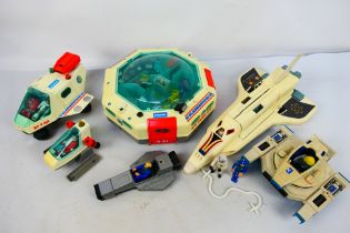 Fisher Price - Playmobil - A collection of vintage space toys including an Alpha Probe space