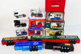 Corgi - A group of trucks and trailers in 1:50 scale, some have been repainted,