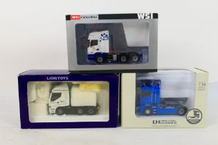 Lion Toys - WSI - UH - 3 x trucks in 1:50 scale, Iveco Straulis in Eddie Stobart livery,