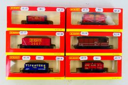 Hornby - Six boxed OO gauge freight wagon.