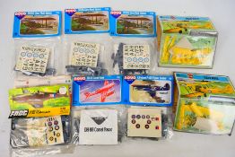 Airfix - Frog - Novo - Eight bagged and carded plastic military aircraft model kits in 1:72 scale.