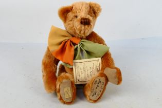 Deans Rag Book Company - A signed limited edition jointed mohair bear named Mr Parker.