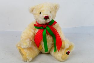 Deans Rag Book Company - A limited edition jointed mohair bear named Cardiff Bear 2005.