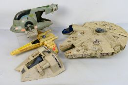 Star Wars - Kenner - Four unboxed and playworn Star Wars vehicles.