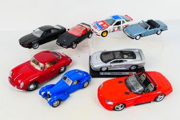 Polistil - Bburago - Schabak - An unboxed collection of diecast vehicles in larger scales.