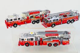 Code 3 Collectibles - 3 x unboxed limited edition model die-cast model fire engines - Lot includes