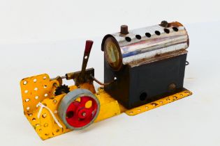 Meccano - An unboxed Meccano Stationary Steam Engine (same as Mamod SP3) It shows signs of use and