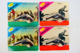 Crescent - Famous Guns Series - 4 x carded cap guns, 2 x Frontier Colt and 2 x Webley.