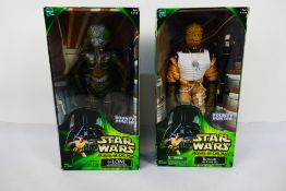 Star Wars - Hasbro - Two boxed Star Wars 'Power of the Jedi' 12" action figures.